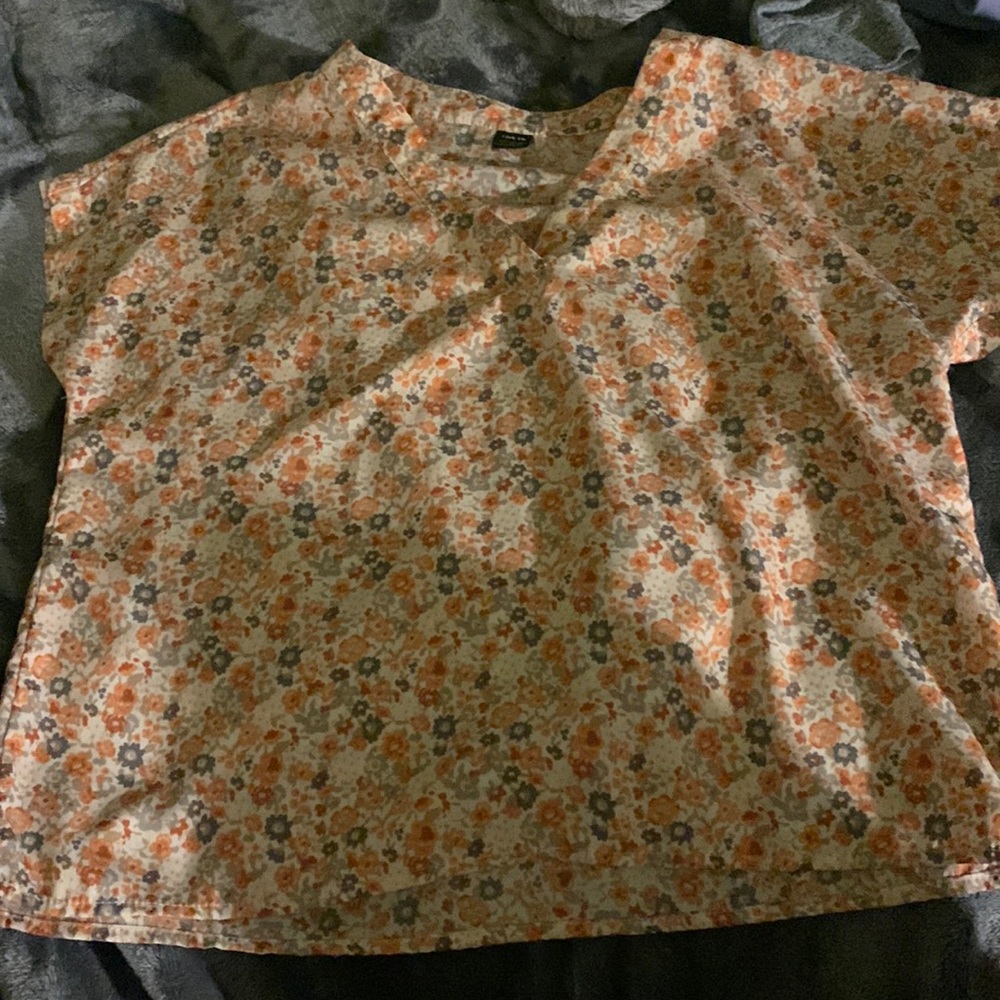 orange noise with flowers size small from shein